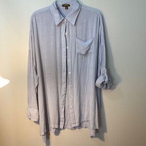 Audrey Casual Blue Button-Up Shirt